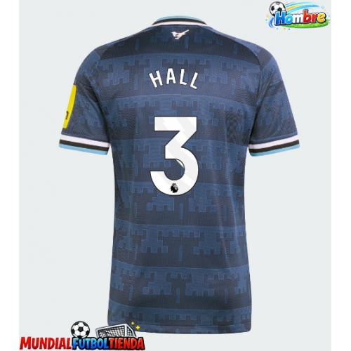 Camiseta Newcastle United Lewis Hall #3 Segunda Equipación Replica 2026-27 mangas cortas